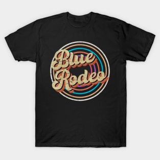 vintage circle line color Blue Rodeo T-Shirt